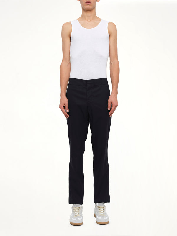 Flare And Zipped Pant in Black