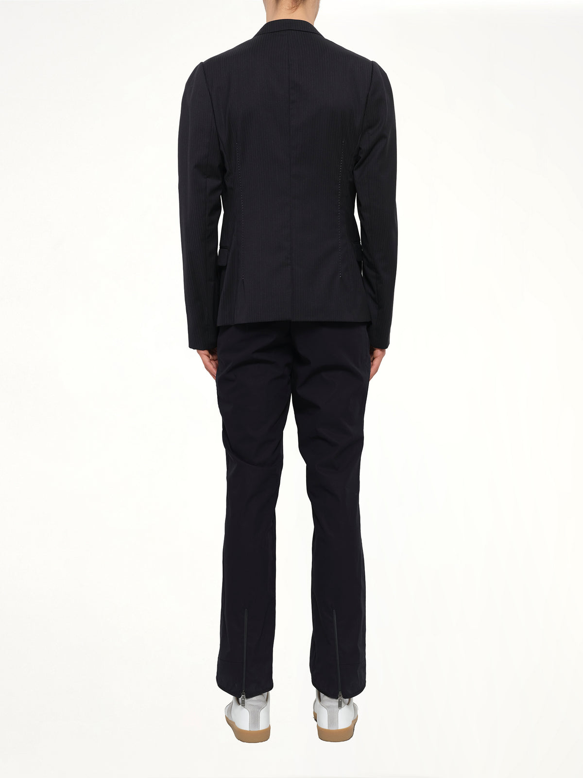 Jacket with Displaced Lapel in Black