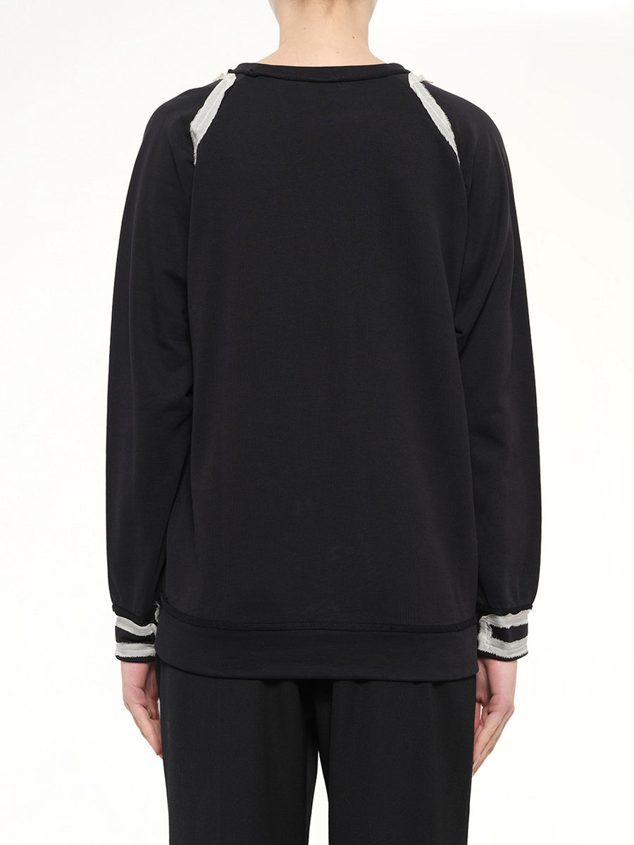 Lanvin Emb Jersey Top in Black