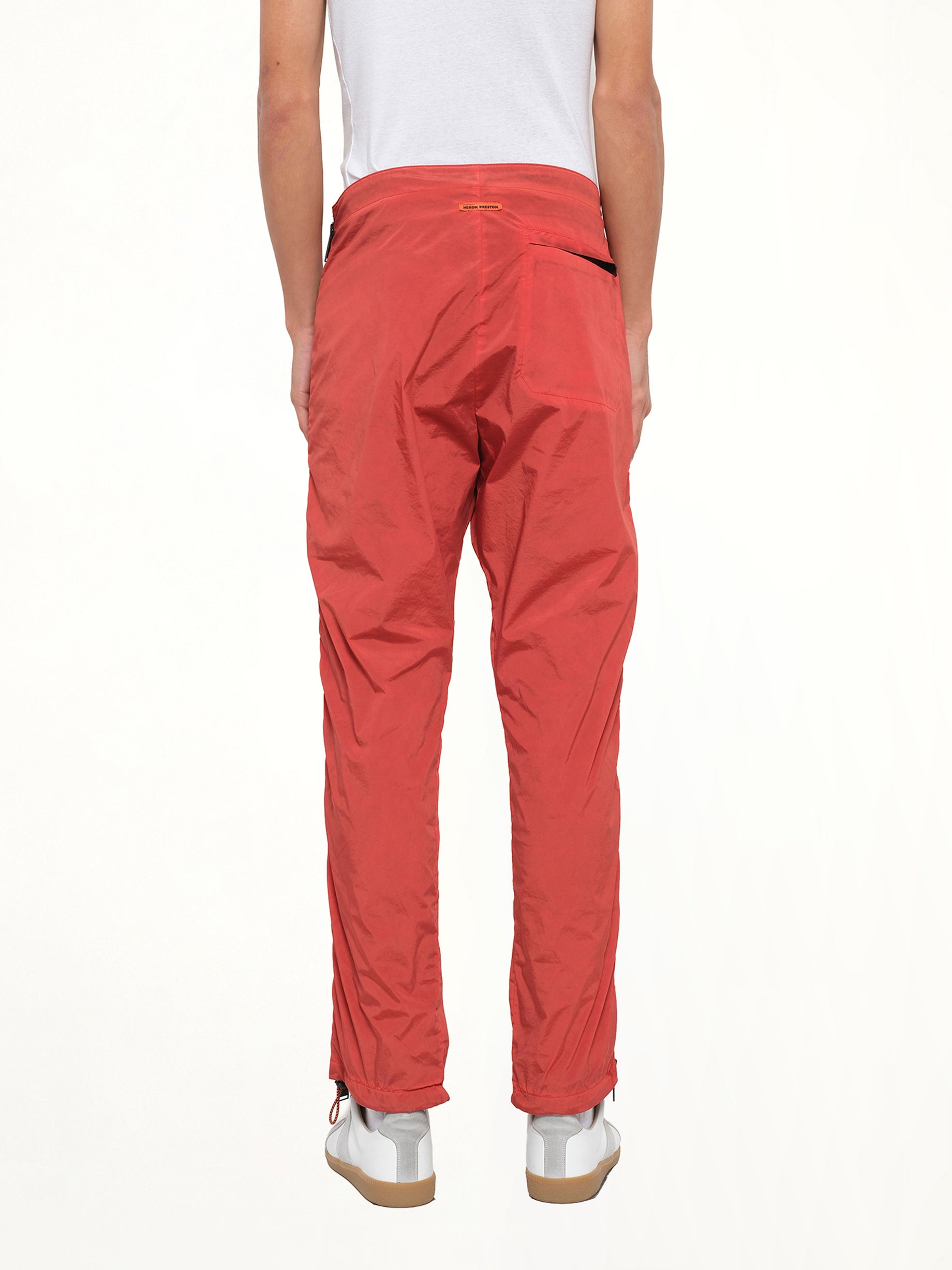 Side Zip Pants in Red