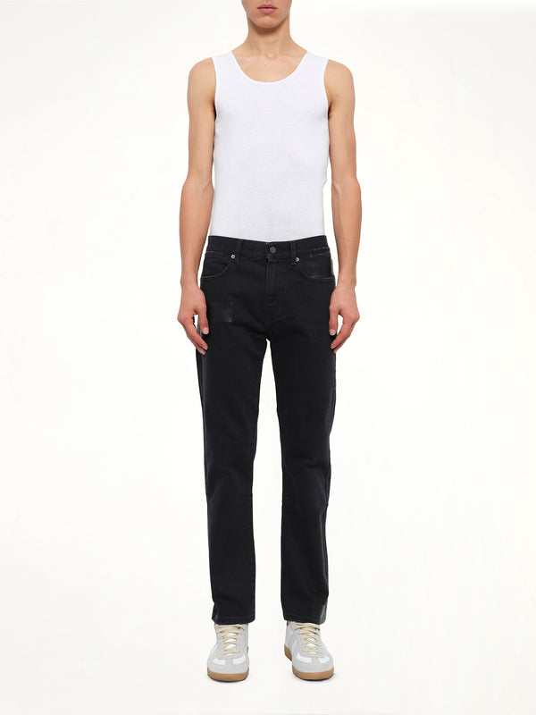 Taped Slim Fit Jeans in Black
