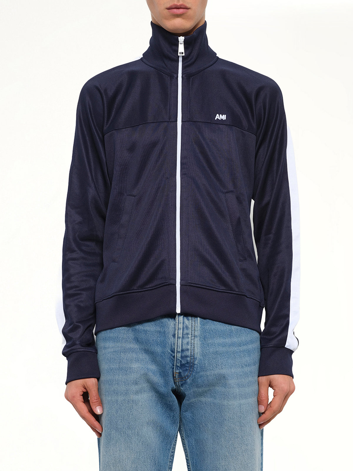 Zipped Sweatshirt in Navy