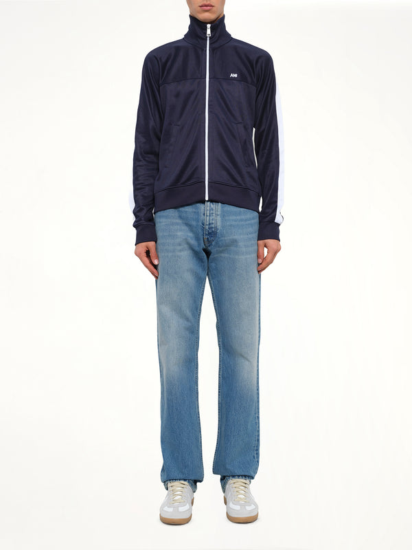 Zipped Sweatshirt in Navy
