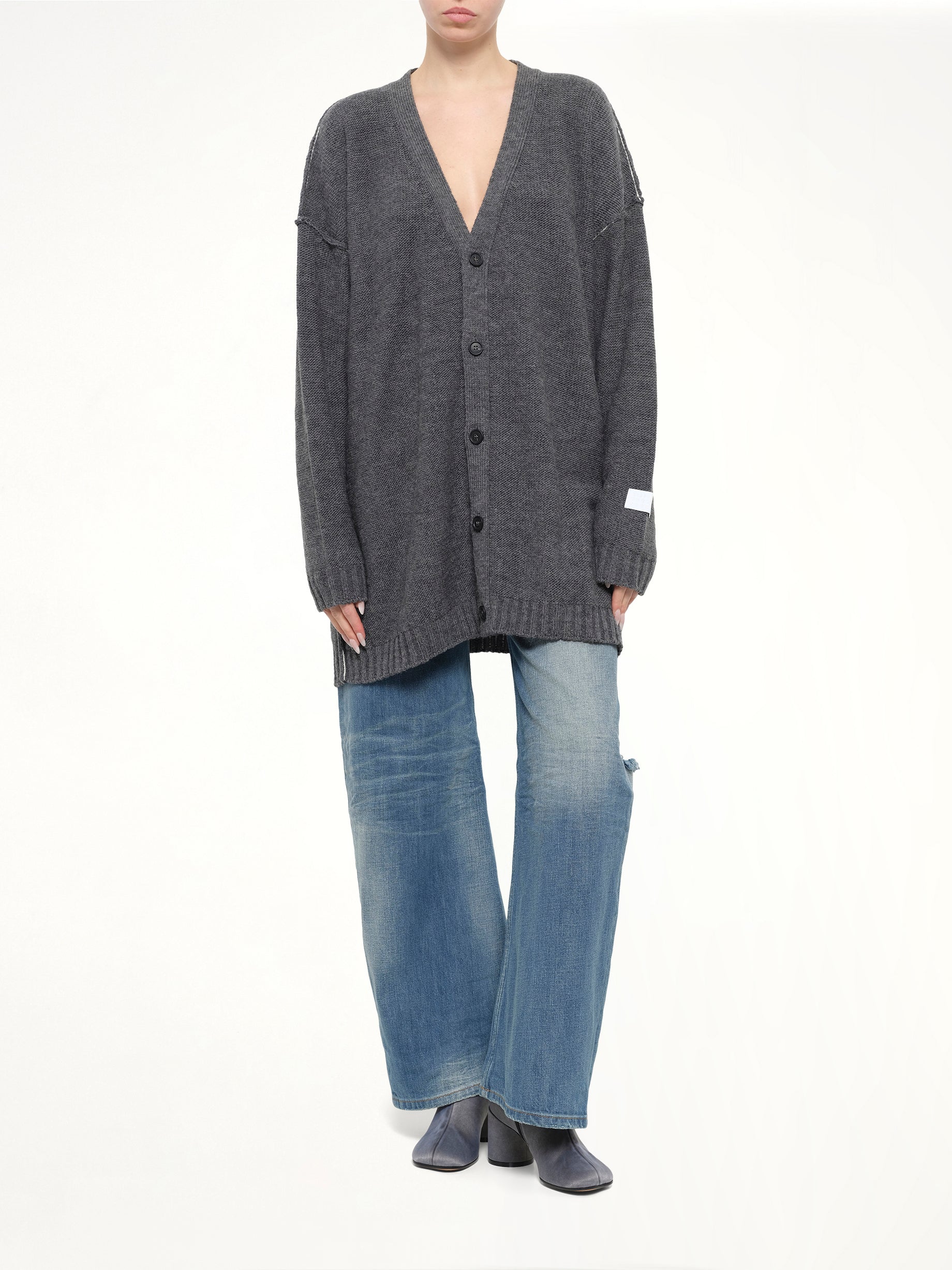 Cardigan in Grey melange