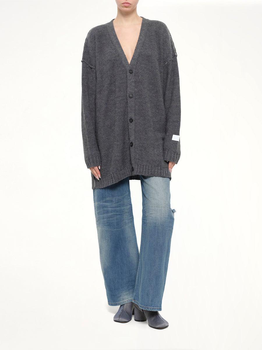Cardigan in Grey melange