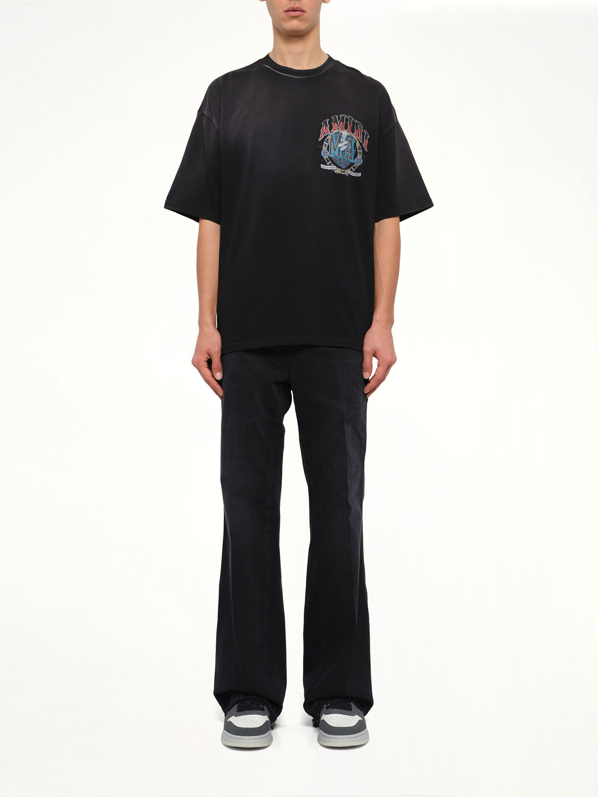 Crystal Amiri Hollywood Oversized T-Shirt in Black