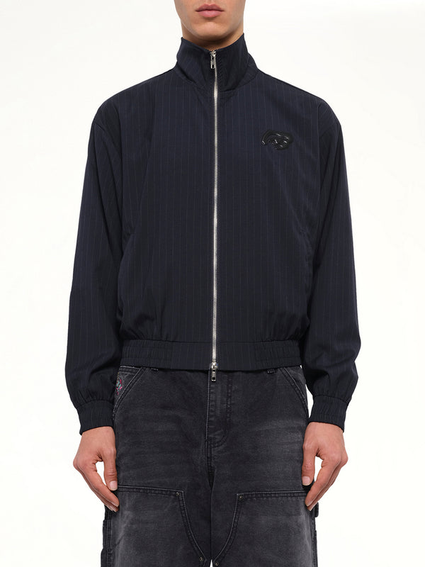 Eye Patch Pinstripe Tracksuit Jacket in Off White