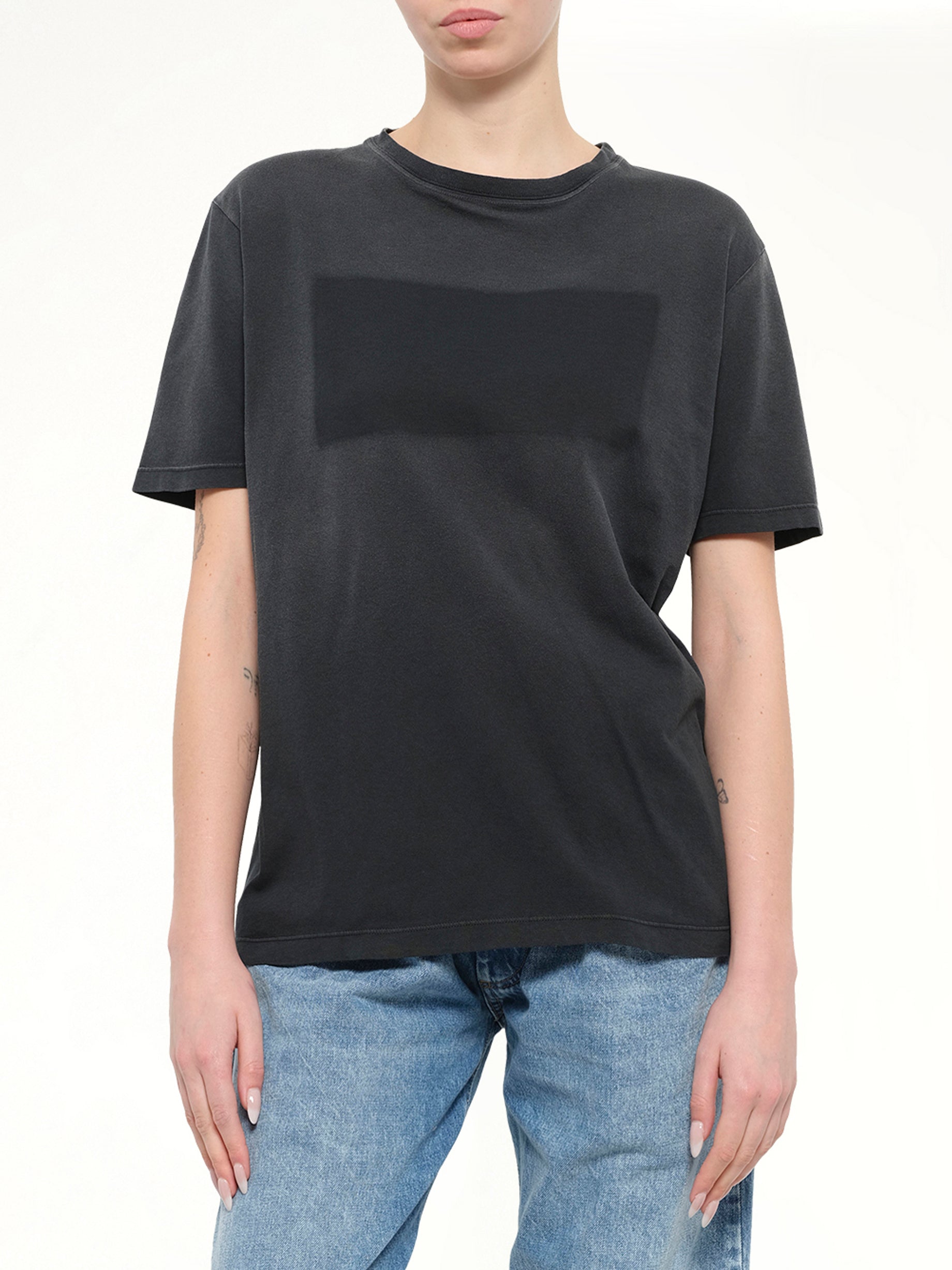 Patch T-Shirt in Washed Black