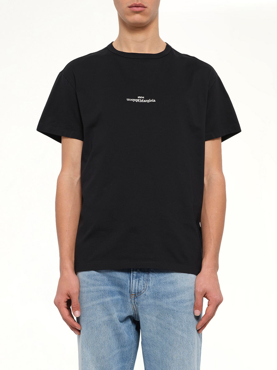 Reversed Logo T-Shirt in Black