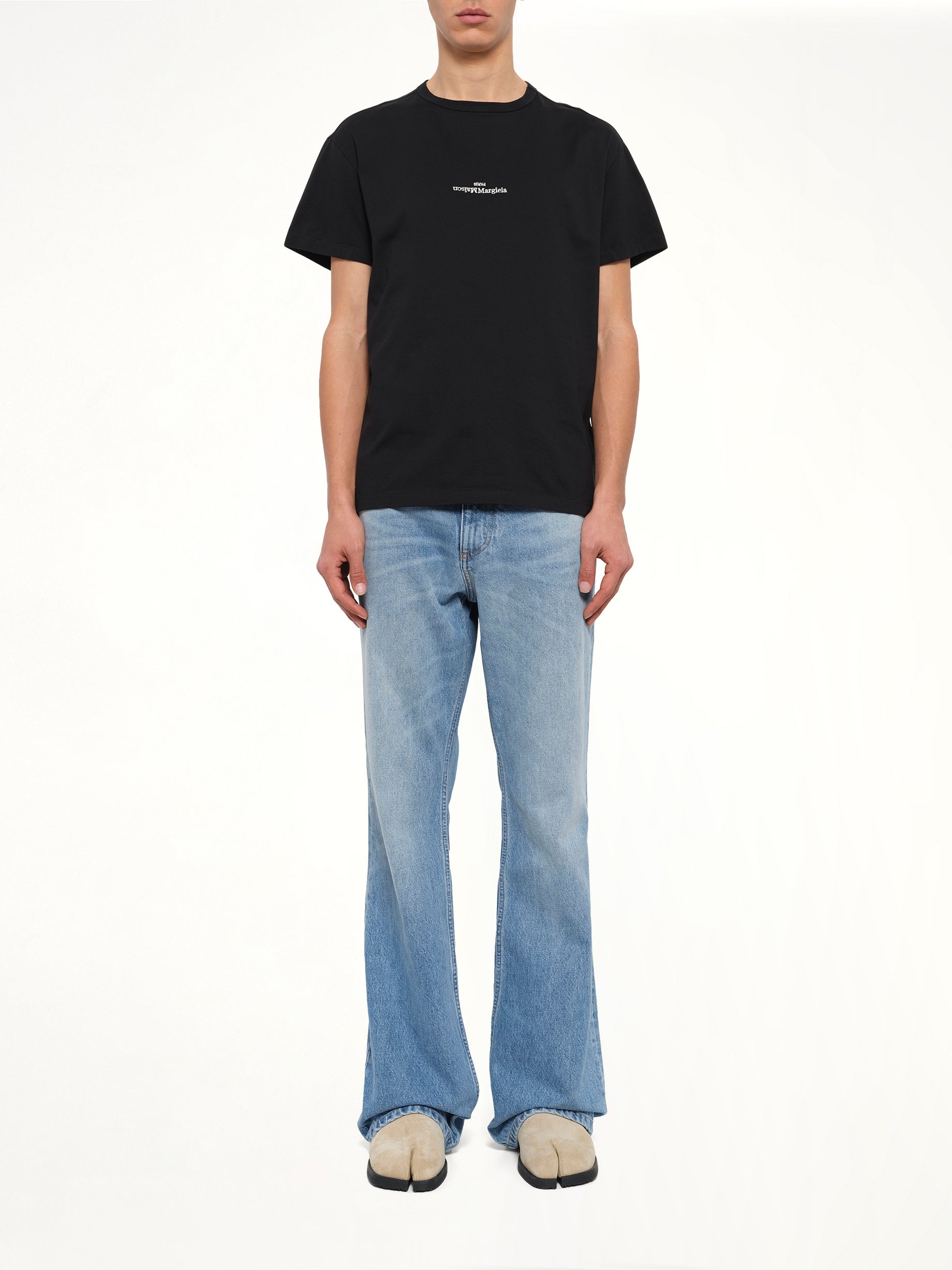 Reversed Logo T-Shirt in Black