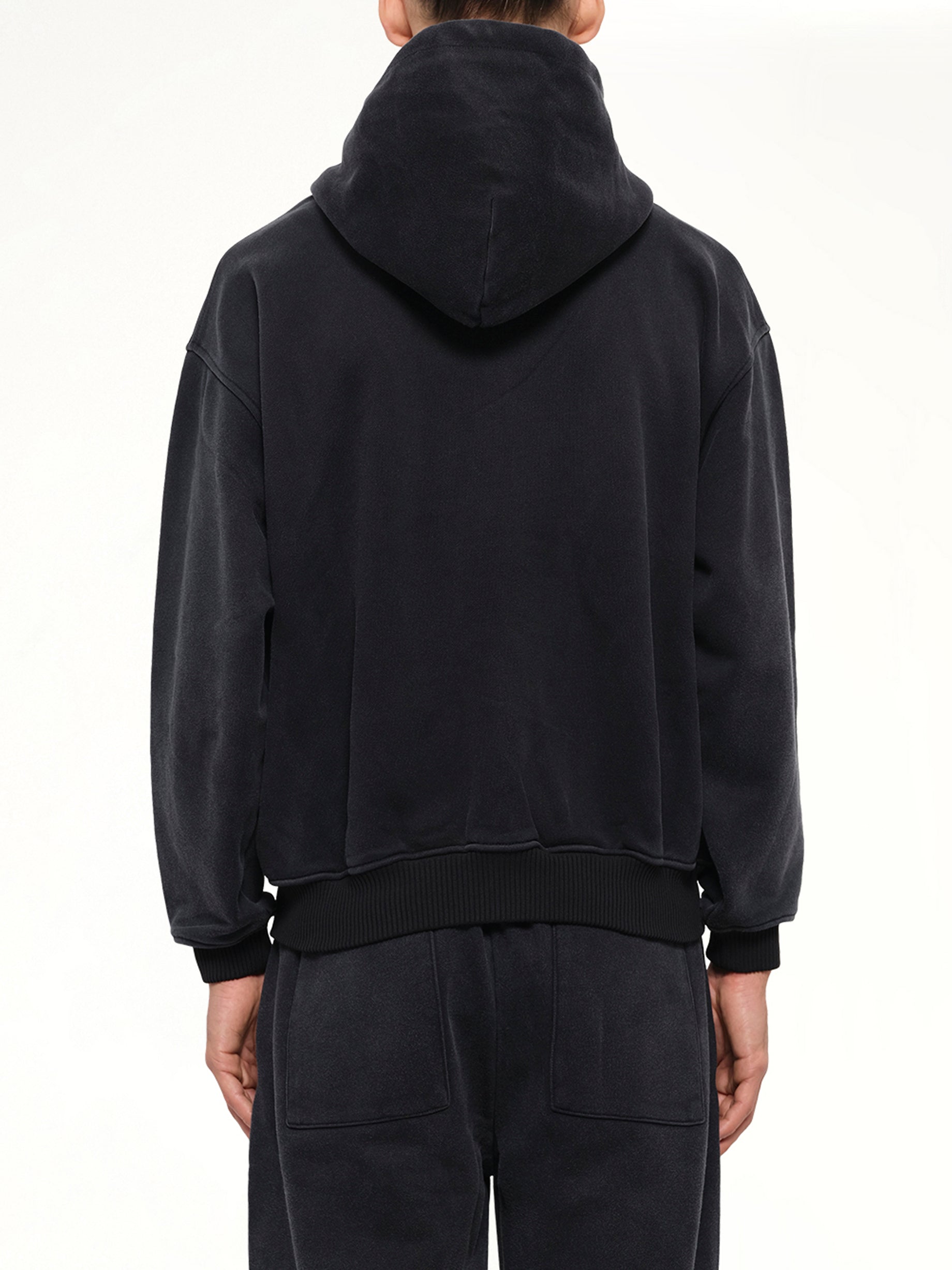 Side Eye Face Hoodie in Black