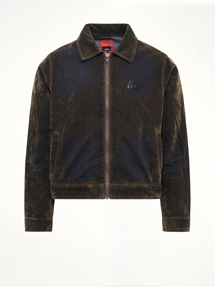 Flocked Work Jacket in Brown
