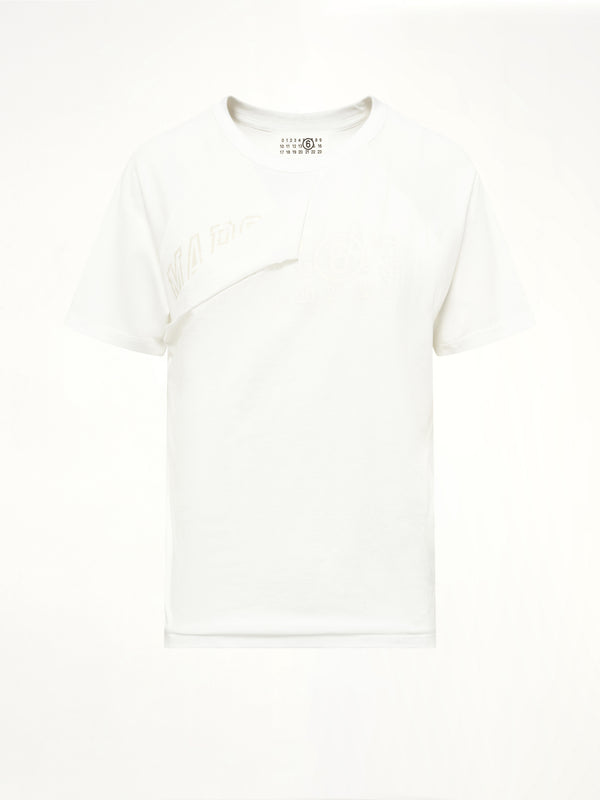 Layered Logo T-Shirt in Off White