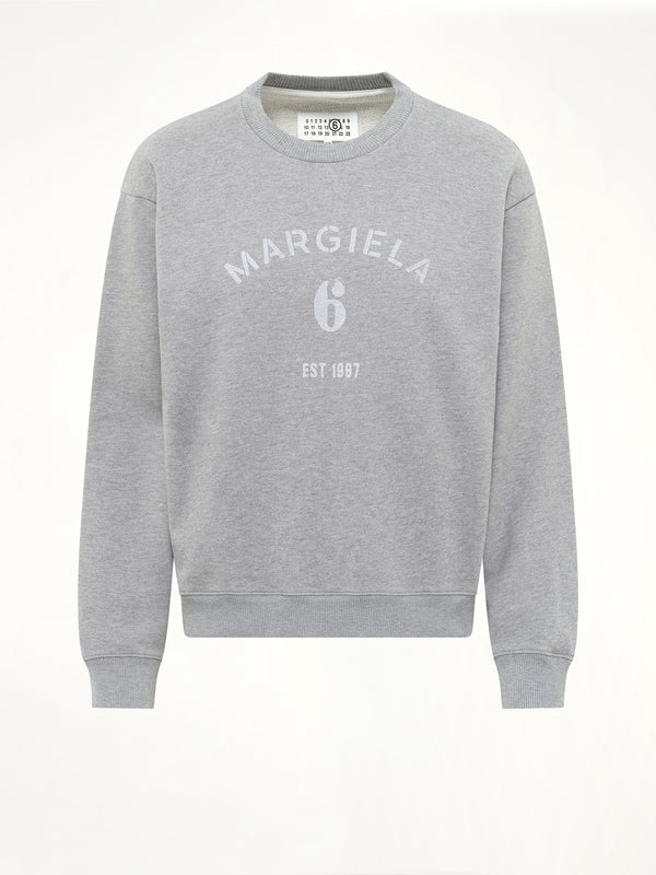 Margiela 6 Sweatshirt in Grey Melange