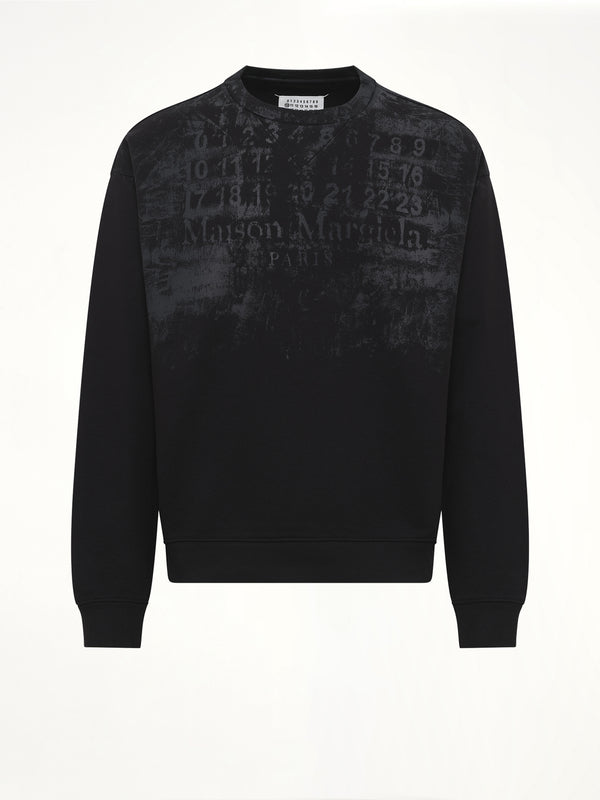 Number Sweatshirt in Black