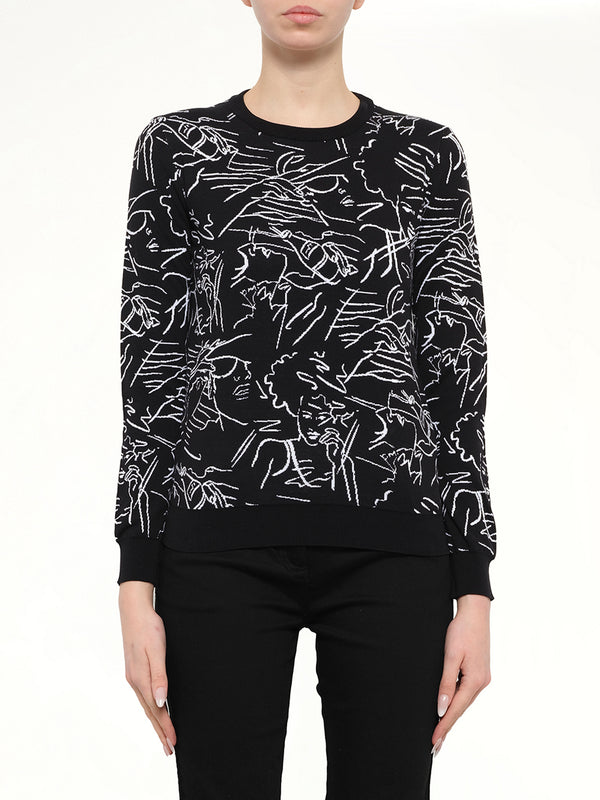 Kenzo Long Sleeve Top in Black