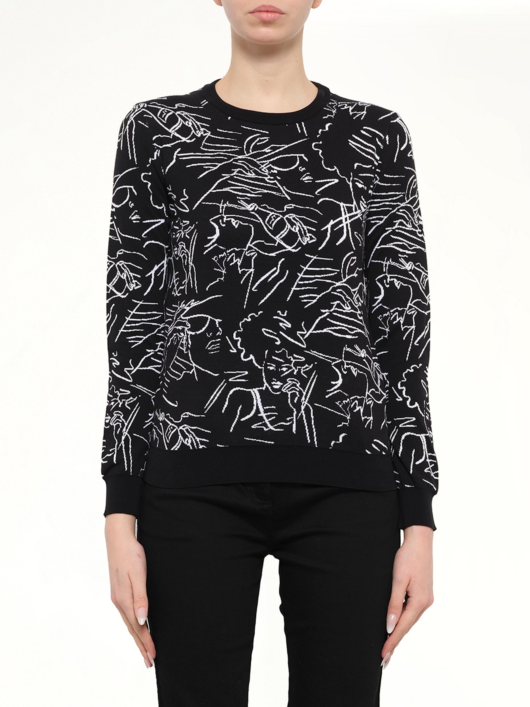Kenzo Long Sleeve Top in Black