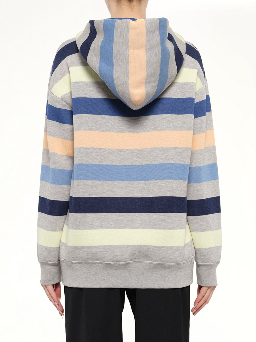 Long Sleeve Hooded Sweatshirt in Navy