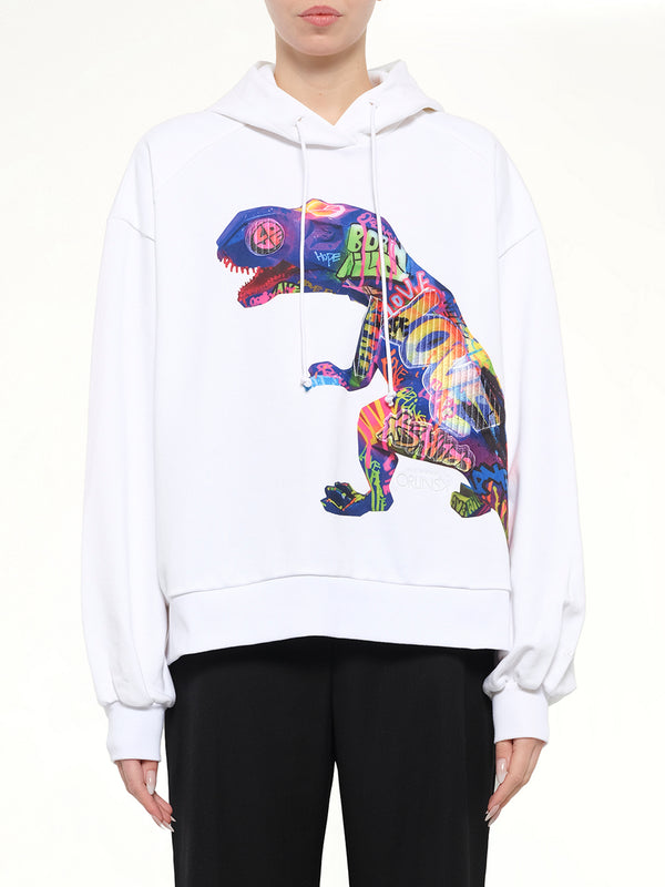 T-Rex Hoodie in White