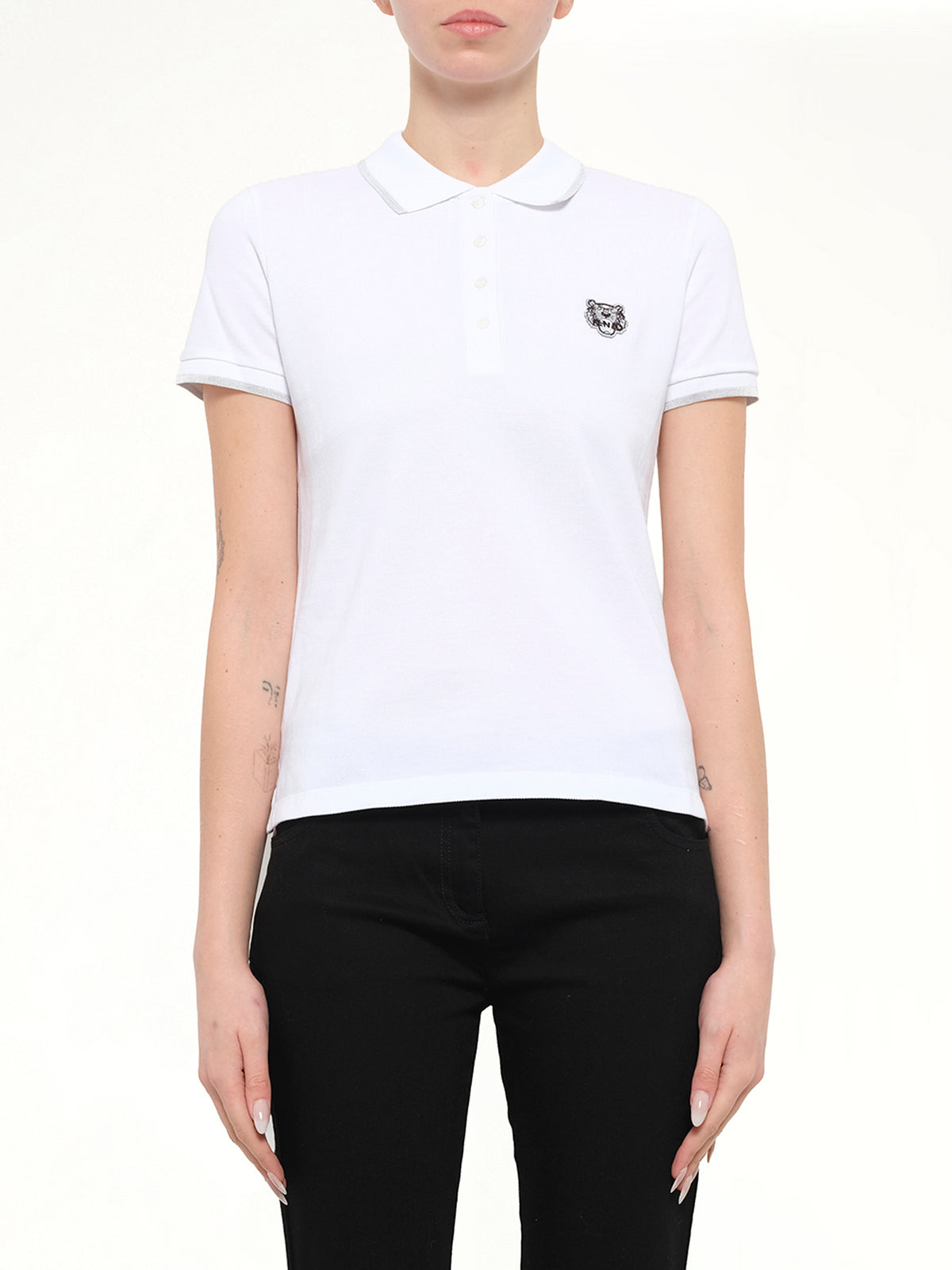 Tiger Polo in White