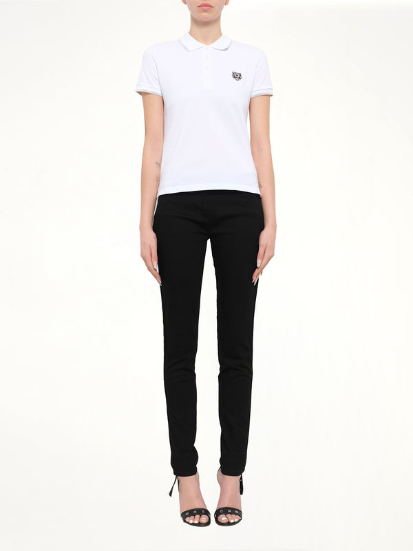 Tiger Polo in White