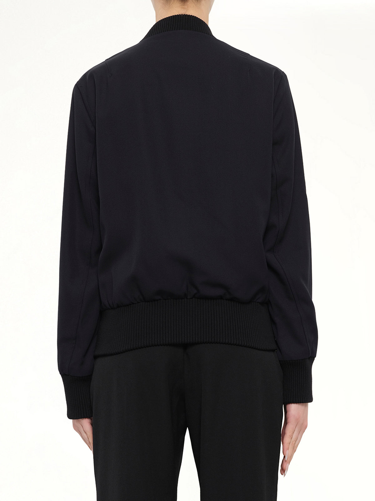 Zipped Teddy Jacket in Navy