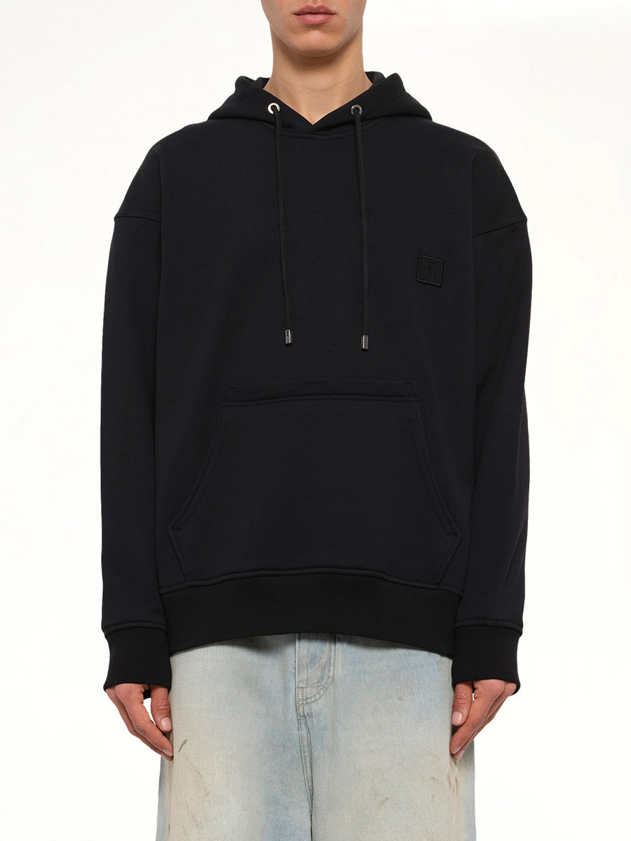 Flower Print Hoodie in Black