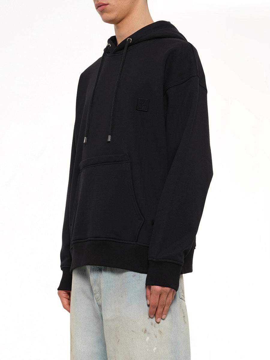 Flower Print Hoodie in Black