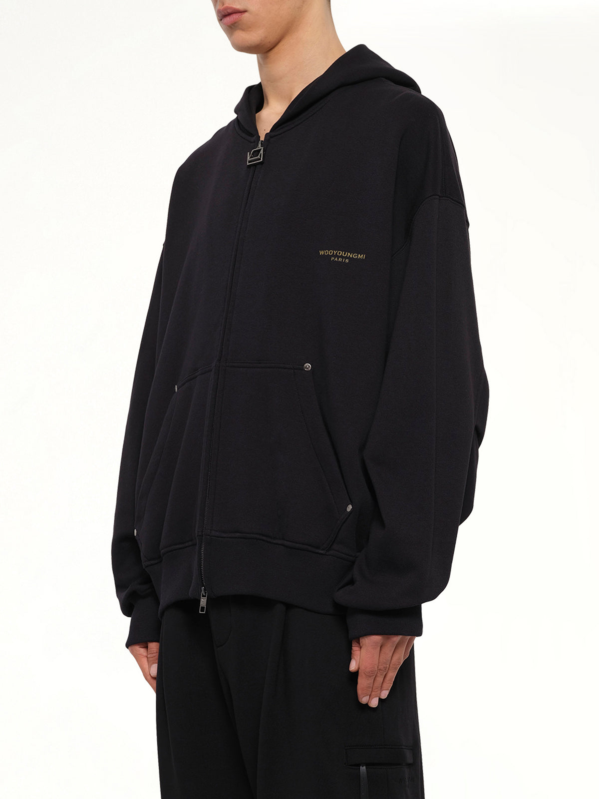Forest Print Hoodie in Black