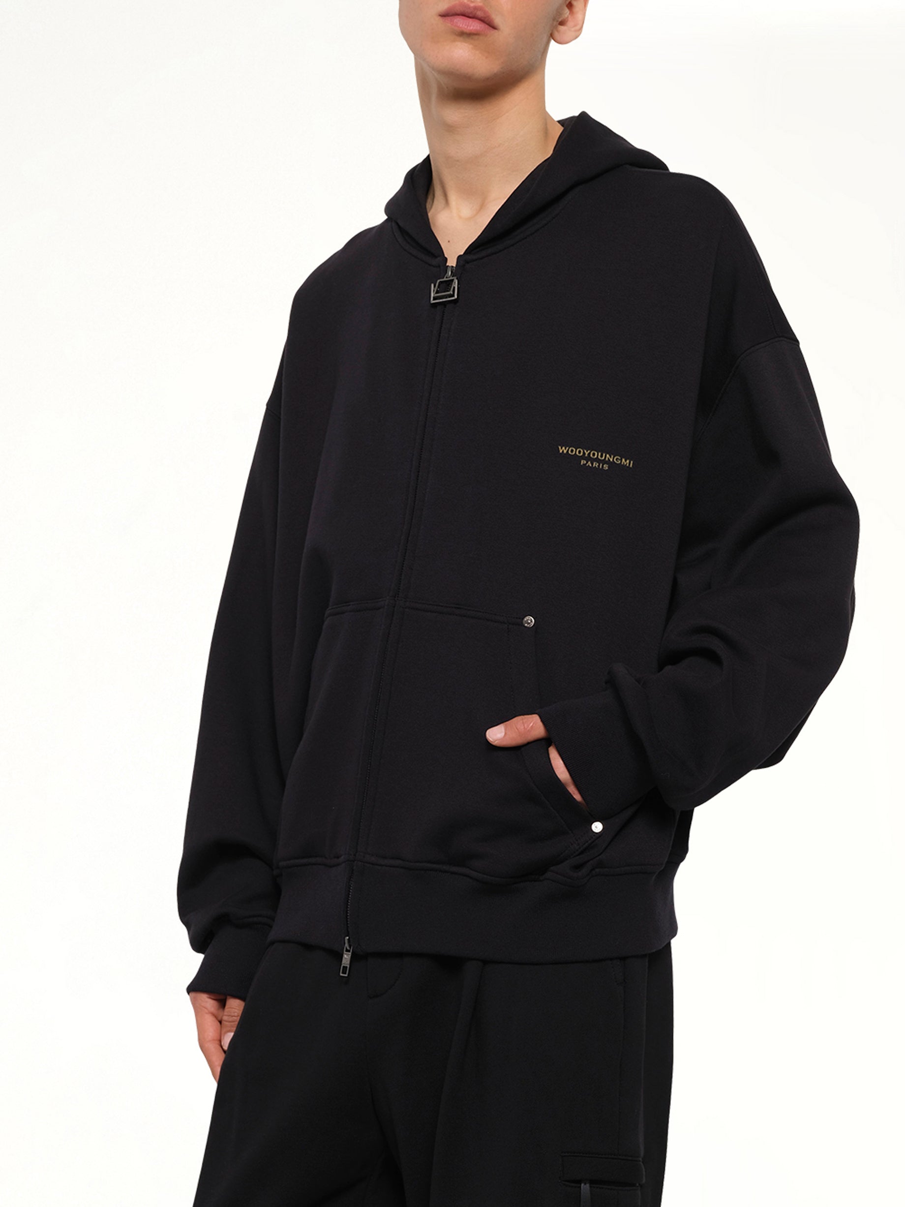 Forest Print Hoodie in Black