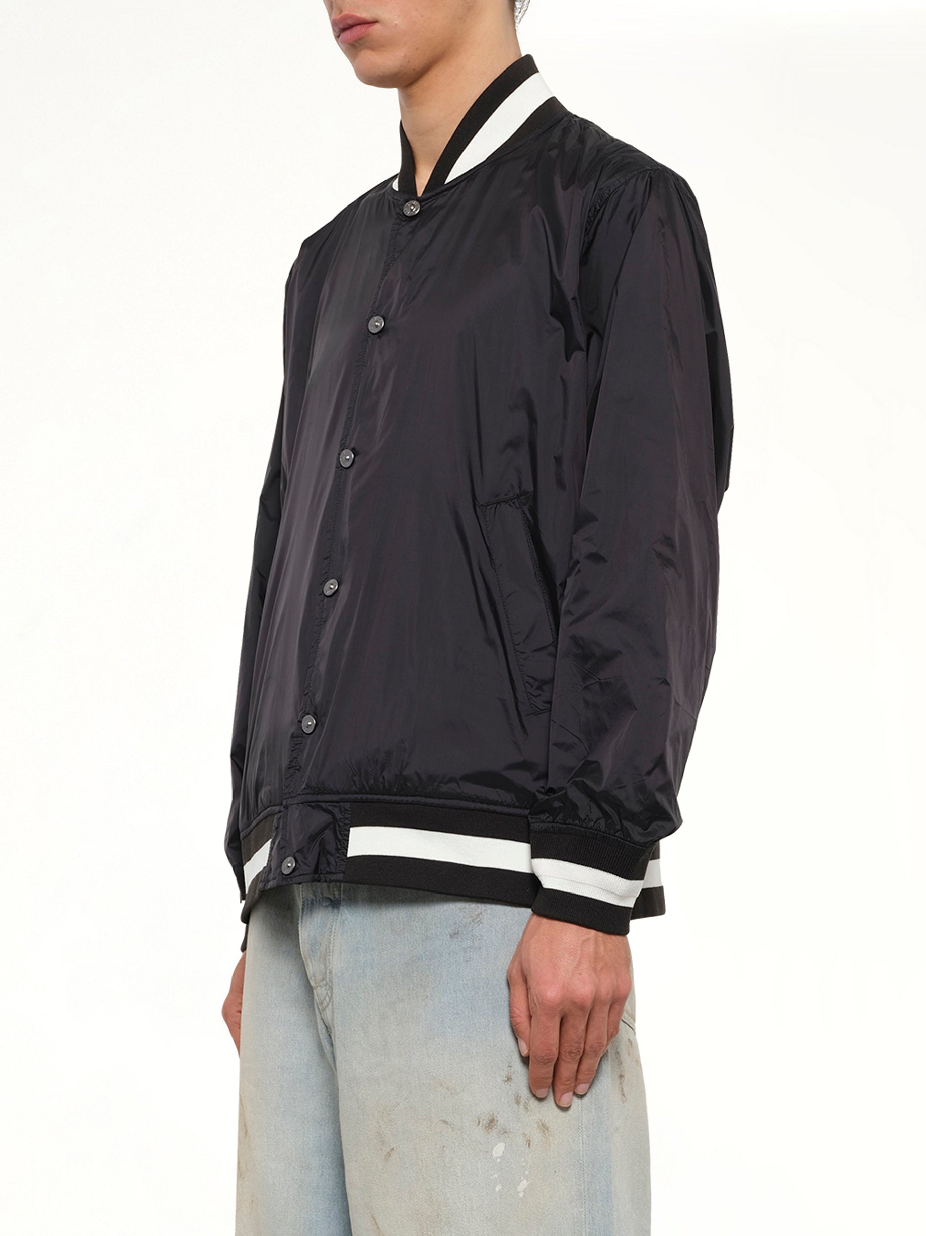 Non Down Basic Reversible Studium Jacket in Black