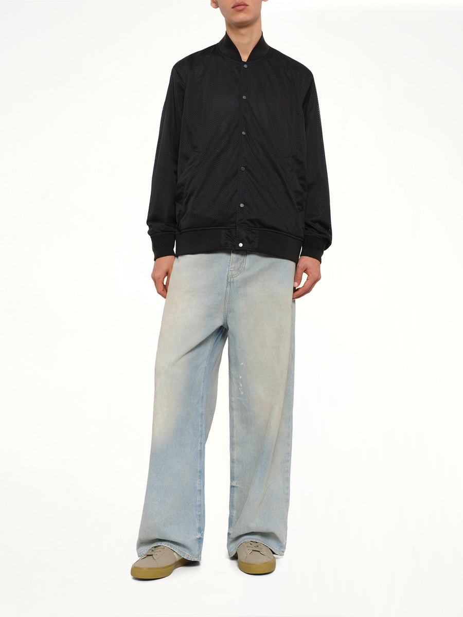 Non Down Basic Reversible Studium Jacket in Black