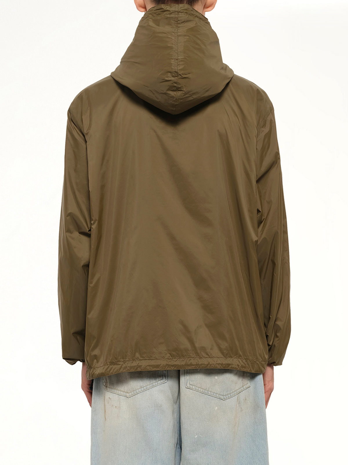 Non Down Mountain Reversible W-Zip Hood Jacket in Black/Dark Olive