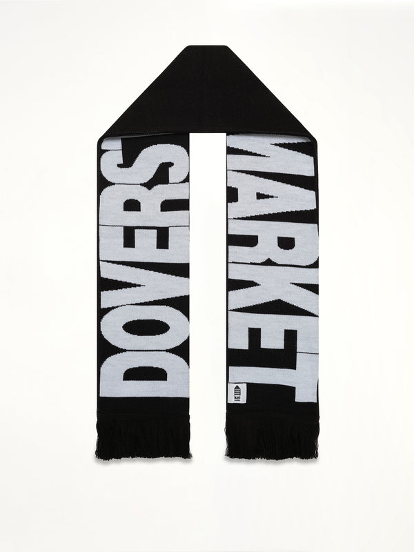 DSM Football Knit Scarf in Black