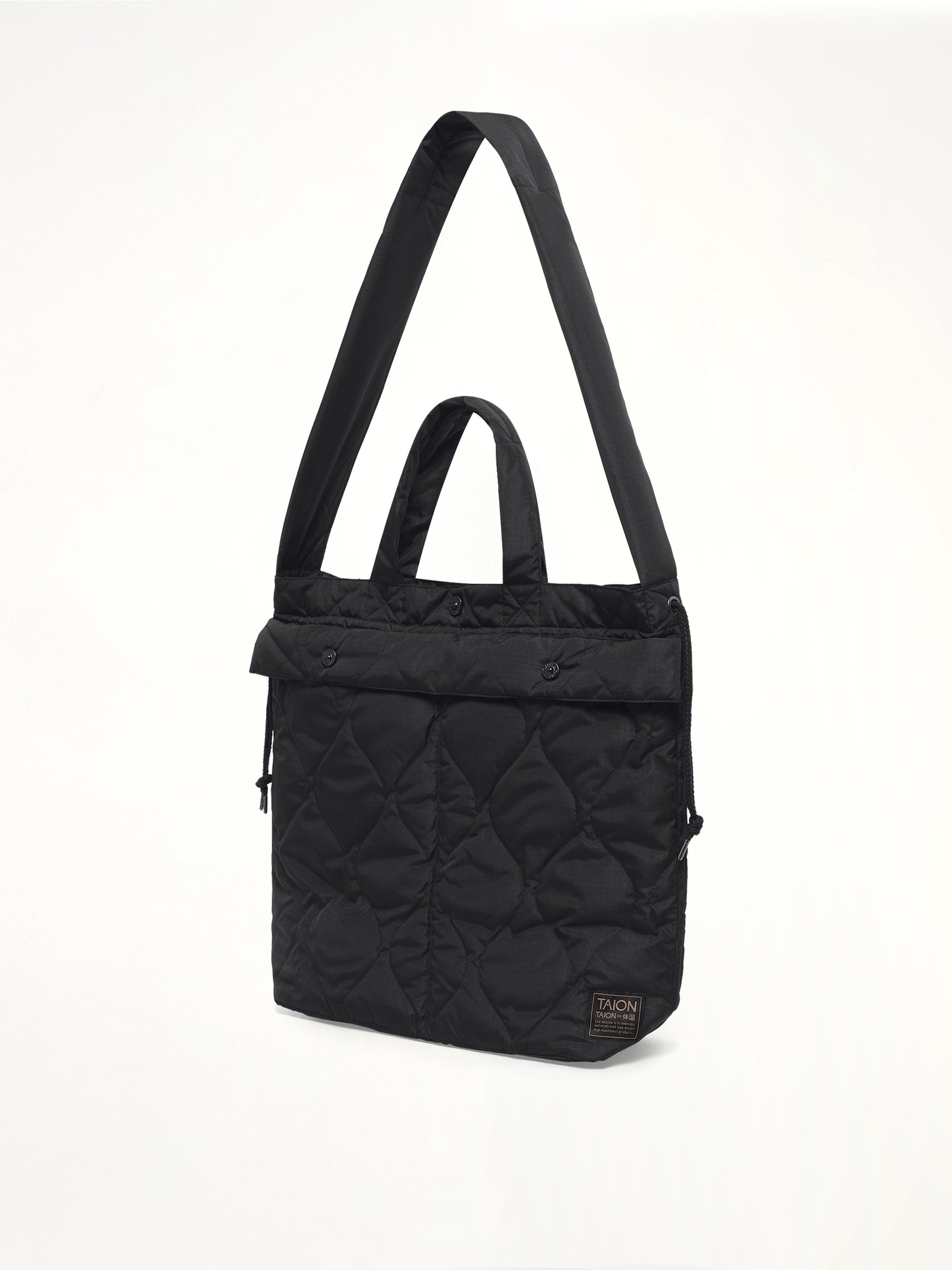 Military Down Helmet Shoulder Bag in Black