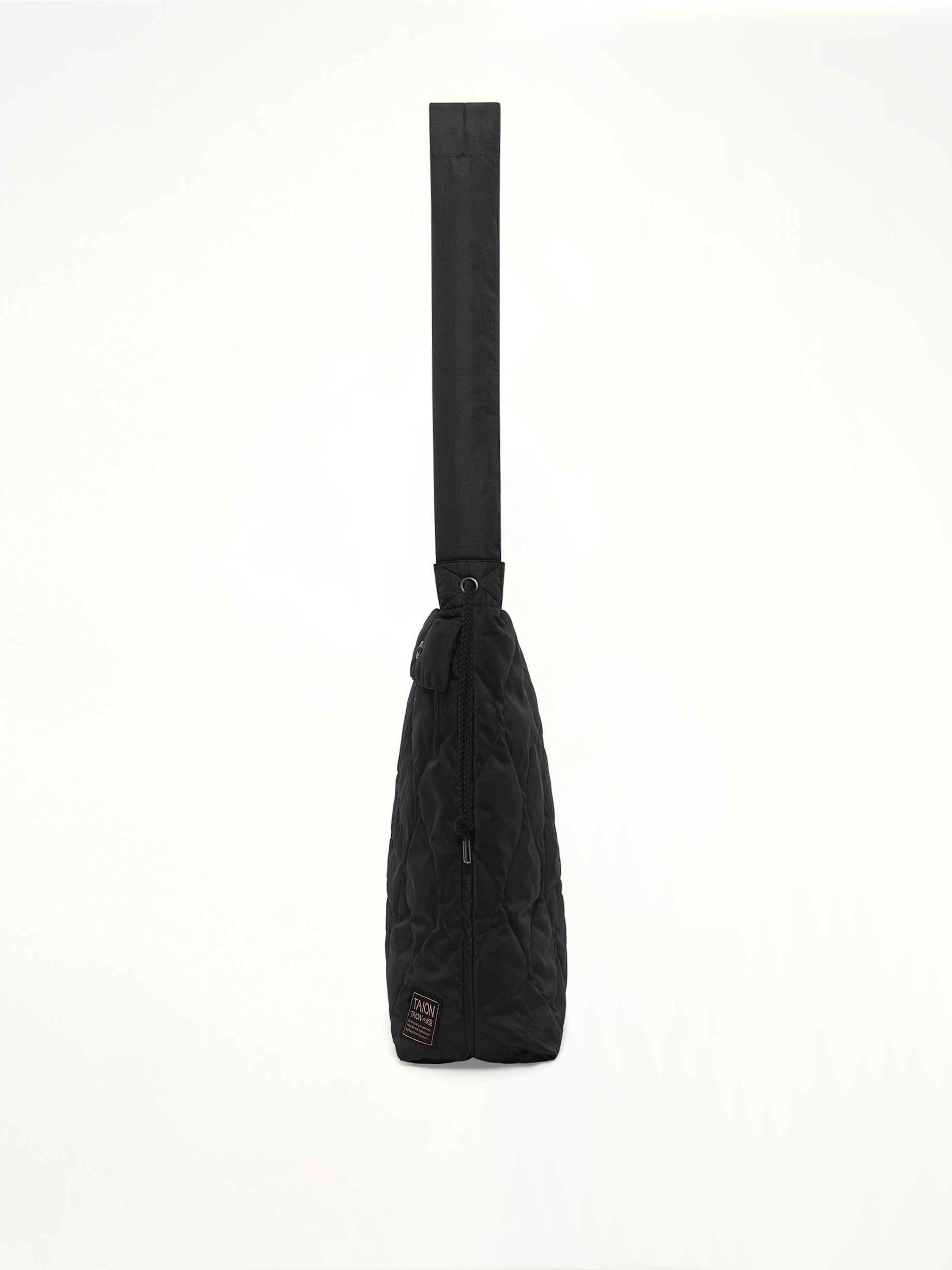 Military Down Helmet Shoulder Bag in Black