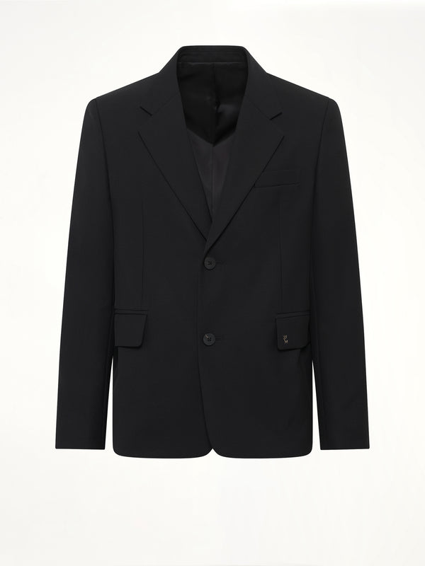 2 Button Wool Blazer in Black