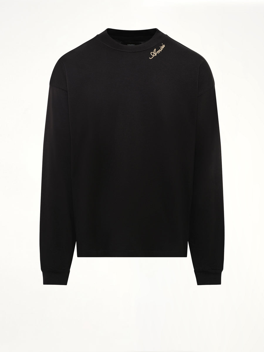Amiri Script LS T-Shirt in Black