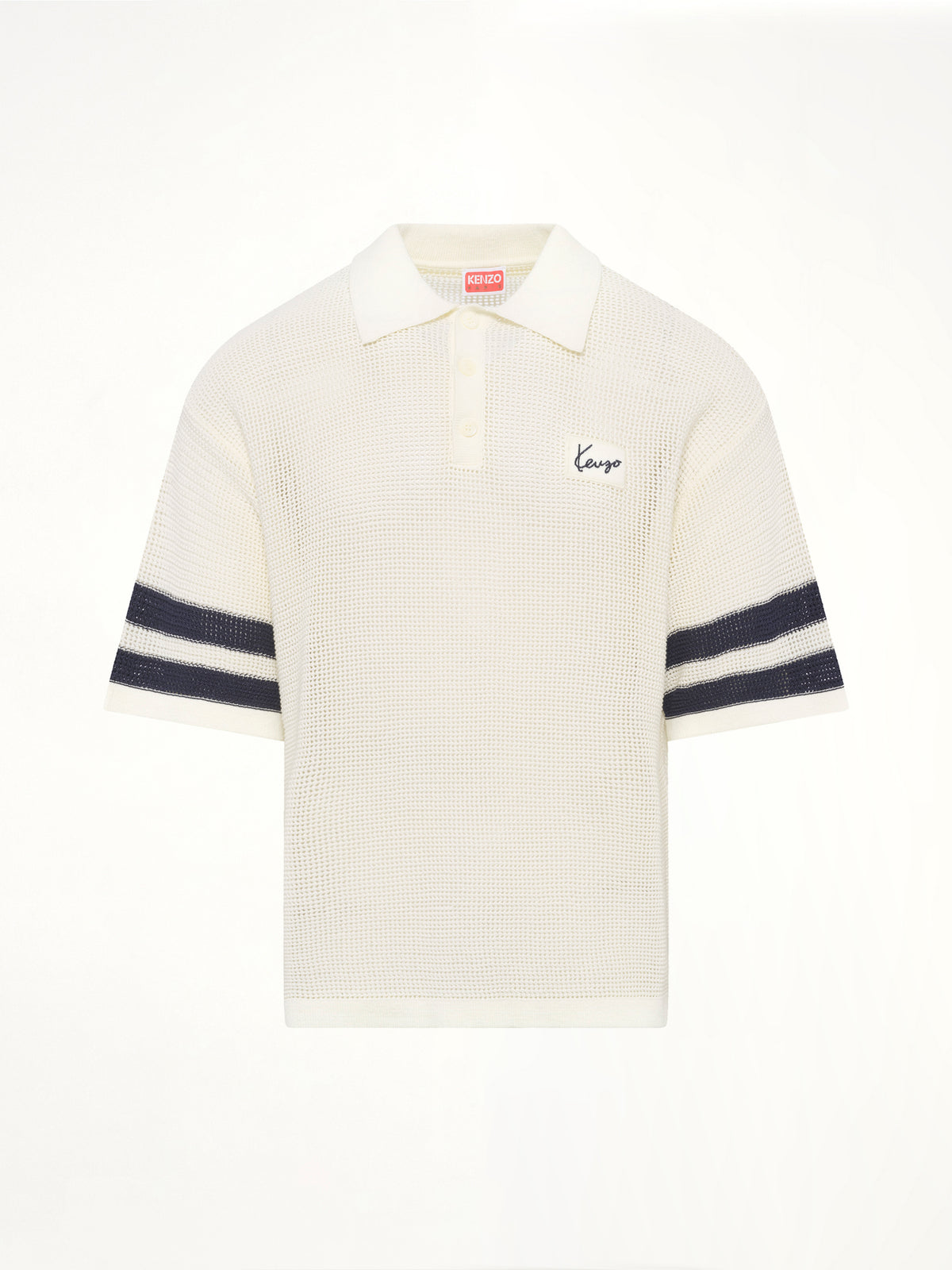 Crochet Polo in Off White