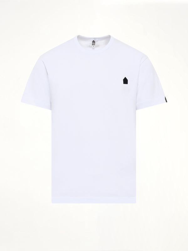 Football Back Print Shortsleeve Knit T-Shirt in White