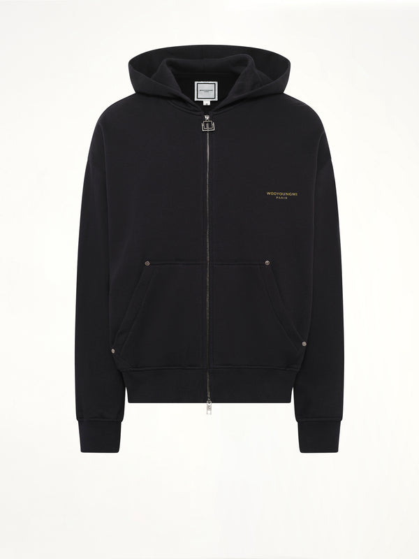 Forest Print Hoodie in Black