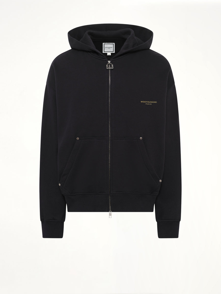 Forest Print Hoodie in Black