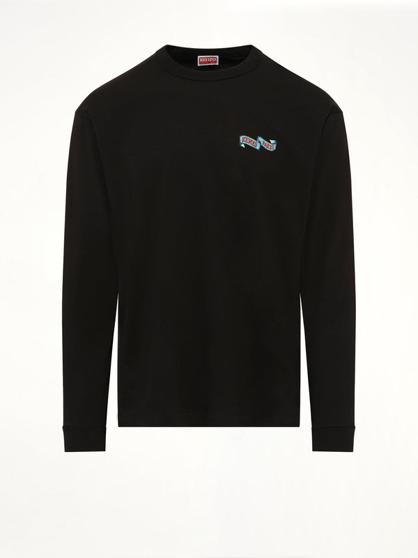 Gots Kenzo Jumping Tiger Long Sleeves T-Shirt in Black