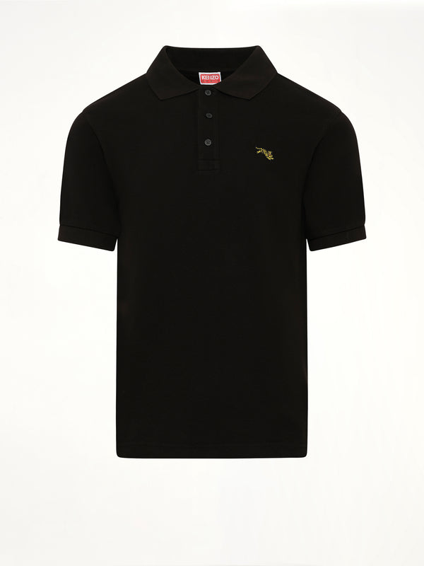 Gots Kenzo Jumping Tiger Slim Polo in Black