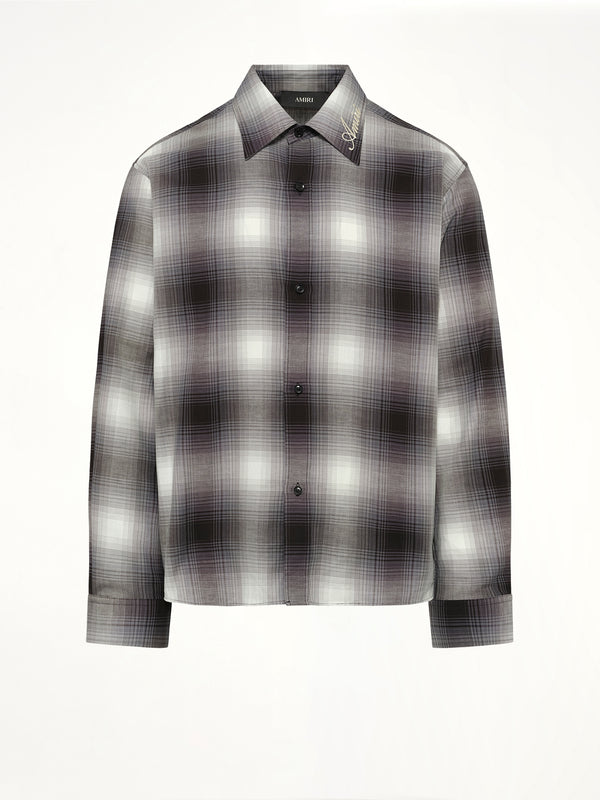 Oversized Flannel Shirt in Black