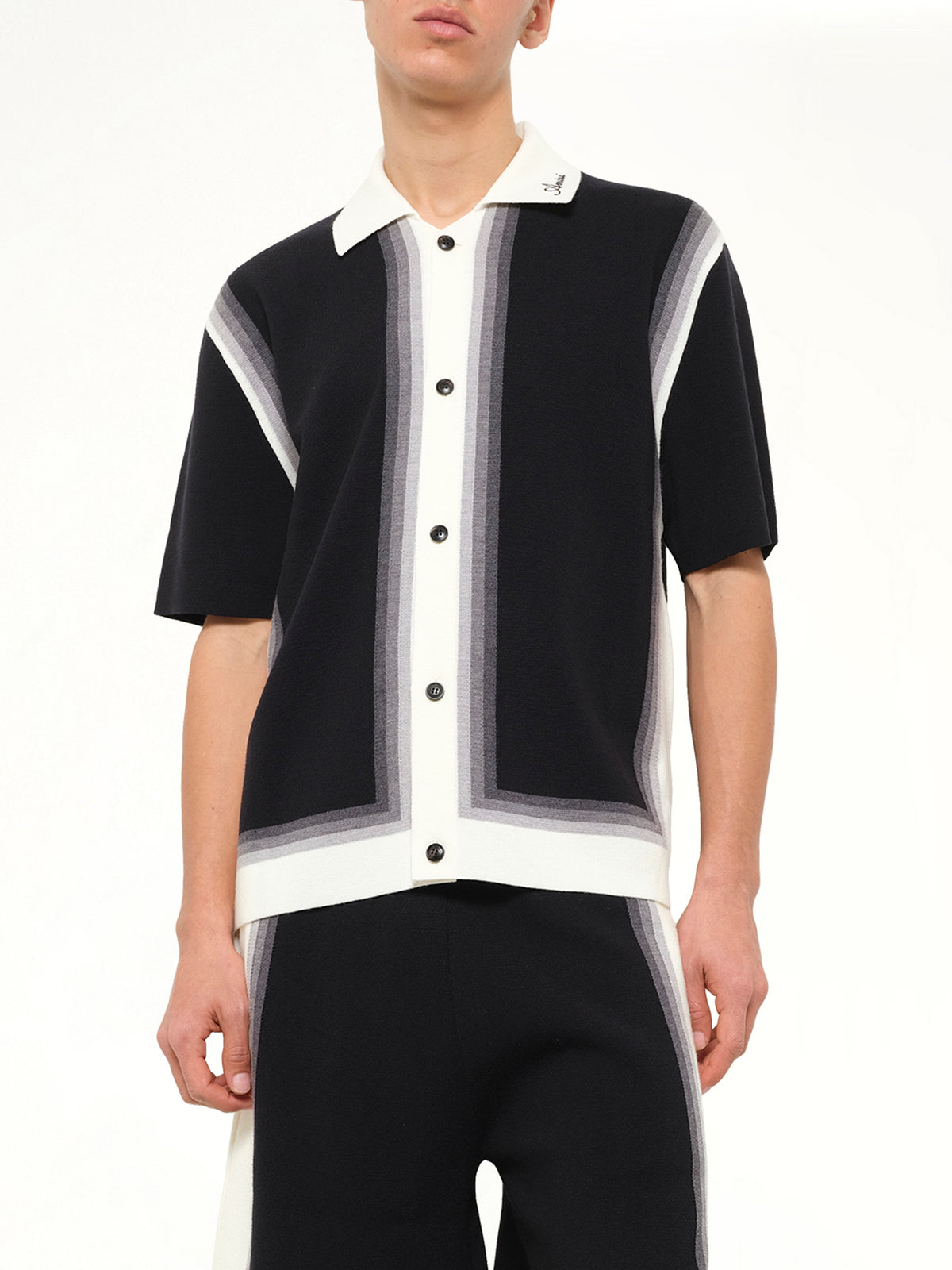 Amiri Lasso Knit Shirt in Black