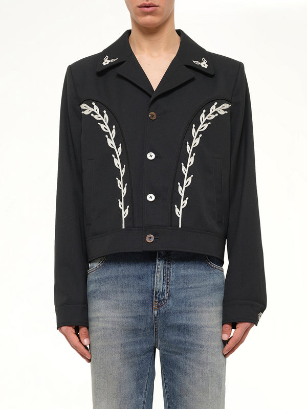 Cadet Western Jacket in Black