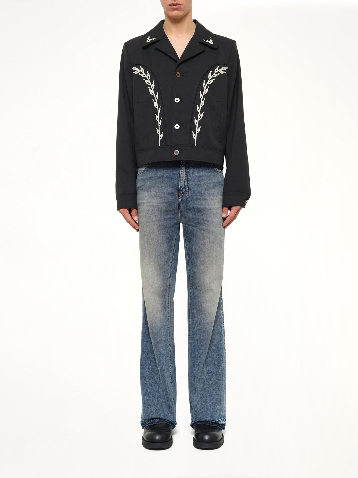 Cadet Western Jacket in Black