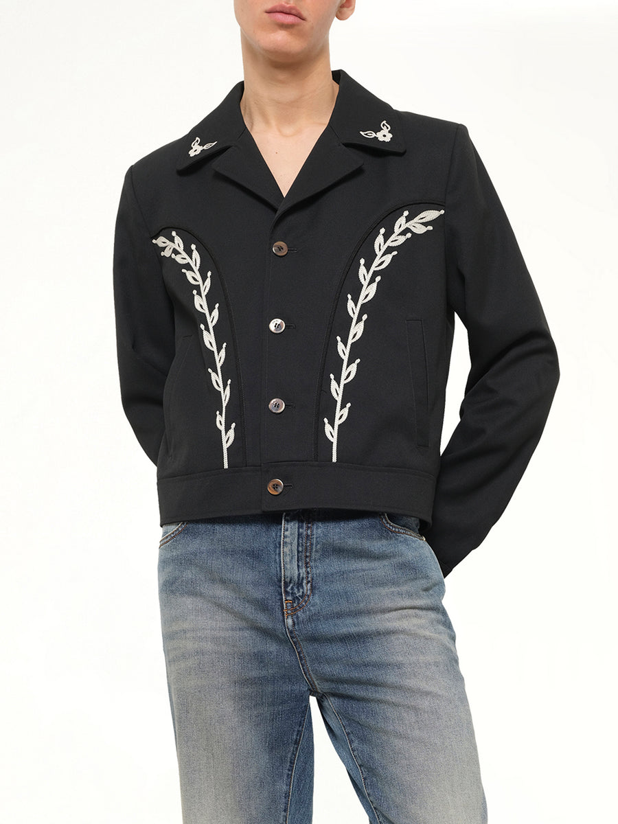 Cadet Western Jacket in Black