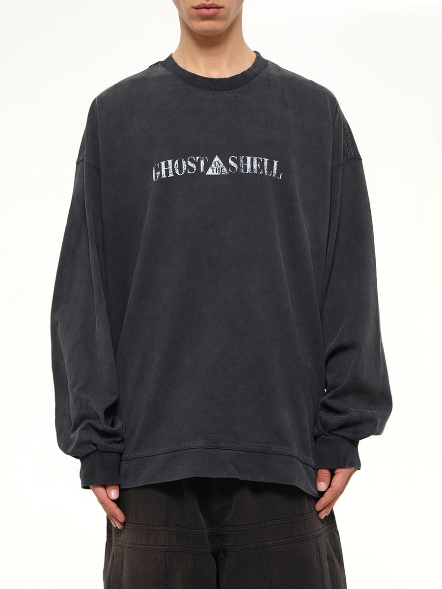 Ghost In The Shell Collab Overfit T-Shirt in Ash